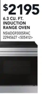 RONA 6.3 CU. FT. INDUCTION RANGE OVEN offer