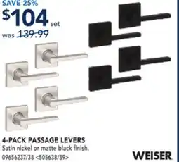 RONA 4-PACK PASSAGE LEVERS offer