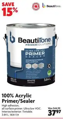 Home Hardware 100% Acrylic Primer/Sealer offer