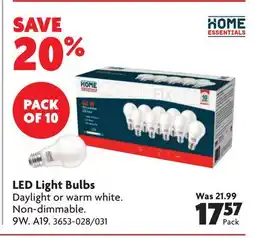 Home Hardware LED Light Bulbs offer