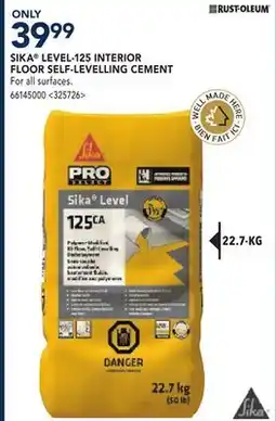 RONA SIKA LEVEL-125 INTERIOR FLOOR SELF-LEVELLING CEMENT offer