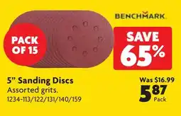 Home Hardware BENCHMARK 5 Sanding Discs offer