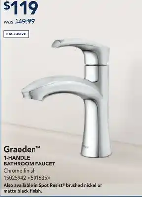 RONA MOEN Graeden 1-HANDLE BATHROOM FAUCET offer