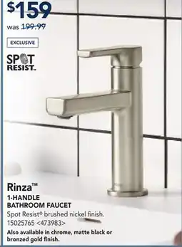 RONA Rinza 1-HANDLE BATHROOM FAUCET offer