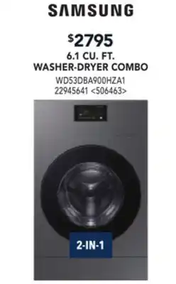 RONA SAMSUNG 6.1 CU. FT. WASHER-DRYER COMBO offer