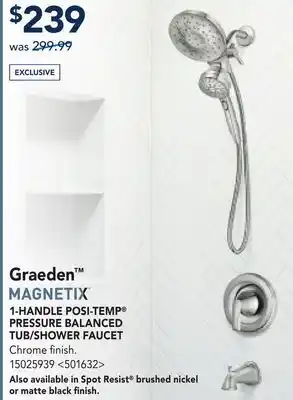 RONA MOEN Graeden MAGNETIX D 1-HANDLE POSI-TEMP PRESSURE BALANCED TUB/SHOWER FAUCET offer