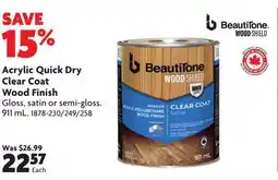 Home Hardware Acrylic Quick Dry Clear Coat Wood Finish offer