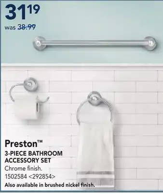 RONA Preston 3-PIECE BATHROOM ACCESSORY SET offer