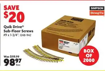 Home Hardware Sub-Floor Screws offer