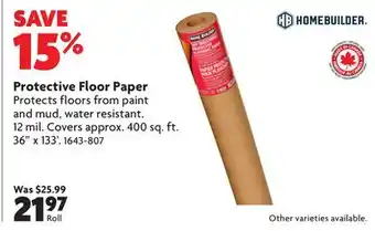 Home Hardware Protective Floor Paper offer