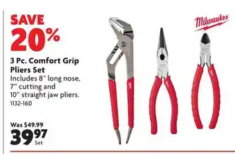 Home Hardware 3 Pc. Comfort Grip Pliers Set offer