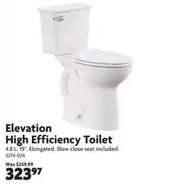 Home Hardware Elevation High Efficiency Toilet offer