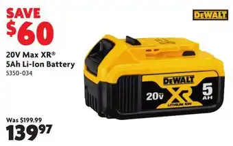 Home Hardware 20V Max XR 5Ah Li-Ion Battery offer