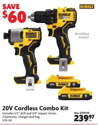 Home Hardware 20V Cordless Combo Kit offer