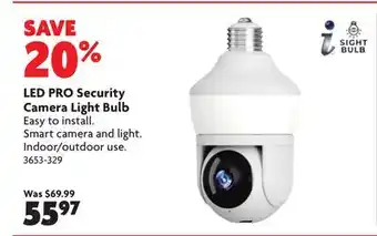 Home Hardware iSIGHT BULB LED PRO Security Camera Light Bulb offer