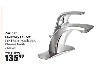 Home Hardware Zarina Lavatory Faucet offer