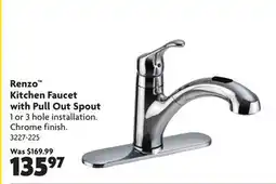 Home Hardware Renzo Kitchen Faucet with Pull Out Spout offer