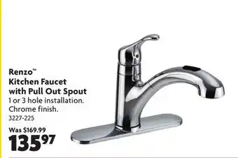 Home Hardware Renzo Kitchen Faucet with Pull Out Spout offer