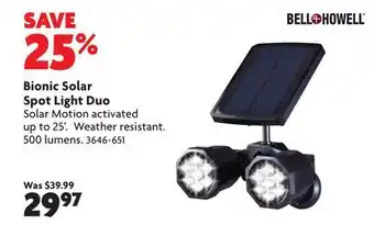 Home Hardware Bionic Solar Spot Light Duo offer