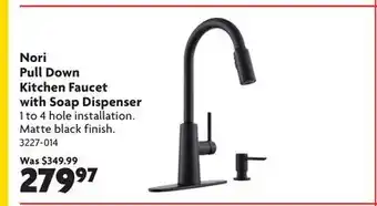 Home Hardware Nori Pull Down Kitchen Faucet with Soap Dispenser offer