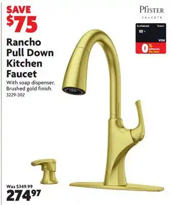 Home Hardware Rancho Pull Down Kitchen Faucet offer