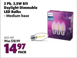 Home Hardware 3 Pk. 3.5W B11 Daylight Dimmable LED Bulbs - Medium base offer