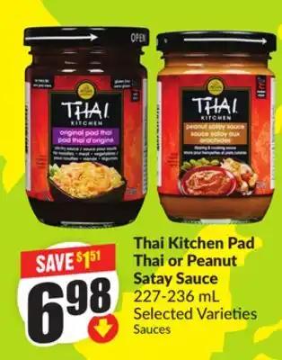 FreshCo Thai Kitchen Pad Thai or Peanut Satay Sauce 227-236 mL offer