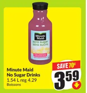 FreshCo Minute Maid No Sugar Drinks, 1.54 L offer