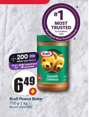 FreshCo Kraft Peanut Butter 750 g -1 kg offer