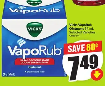 FreshCo Vicks VapoRub Ointment 57 mL Selected Varieties offer