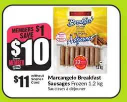 FreshCo Marcangelo Breakfast Sausages Frozen, 1.2 kg offer