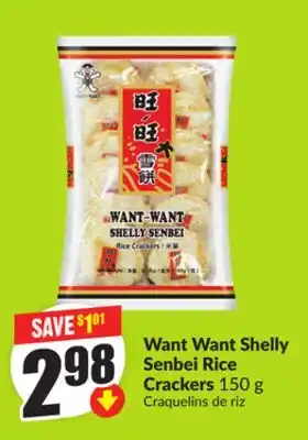 FreshCo Want Want Shelly Senbei Rice Crackers 150 g offer