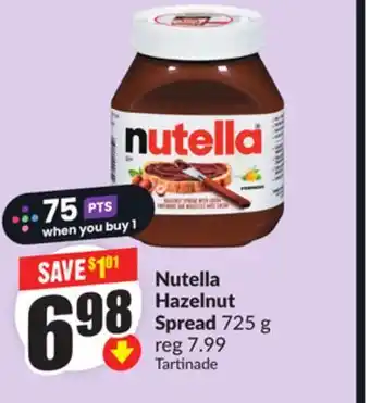 FreshCo Nutella Hazelnut Spread 725 g offer