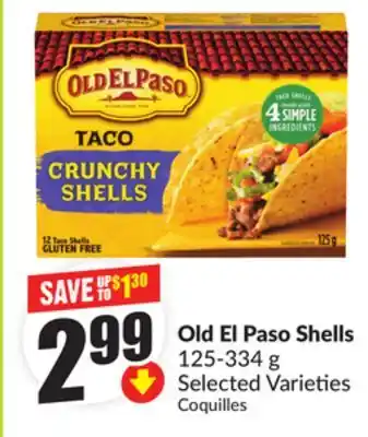 FreshCo Old El Paso Shells 125-334 g Selected Varieties offer