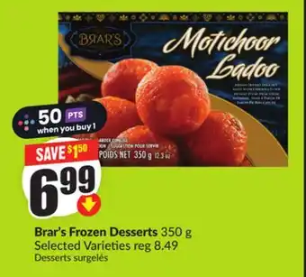 FreshCo Brar's Frozen Desserts 350 g Selected Varieties offer