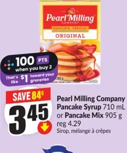 FreshCo Pearl Milling Company Pancake Syrup 710 mL or Pancake Mix 905 g offer