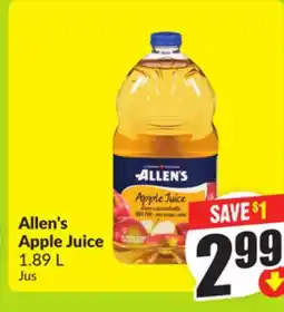 FreshCo Allen's Apple Juice 1.89 L offer