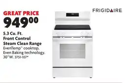 Home Hardware 5.3 Cu. Ft. Front Control Steam Clean Range offer