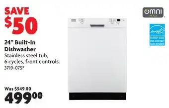 Home Hardware 24 Built-In Dishwasher offer