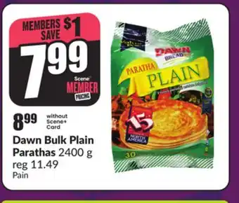 Chalo FreshCo Dawn Bulk Plain Parathas 2400 g offer