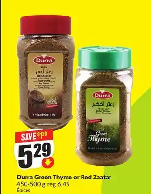 Chalo FreshCo Durra Green Thyme or Red Zaatar 450-500 g offer