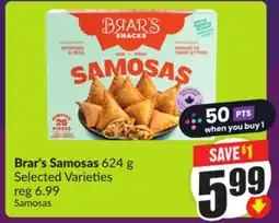 Chalo FreshCo Brar's Samosas 624 g Selected Varieties offer