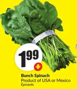 Chalo FreshCo Bunch Spinach Product of USA or Mexico offer