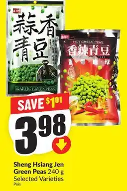 Chalo FreshCo Sheng Hsiang Jen Green Peas 240 g Selected Varieties offer