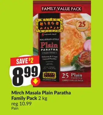 Chalo FreshCo Mirch Masala Plain Paratha Family Pack 2 kg offer