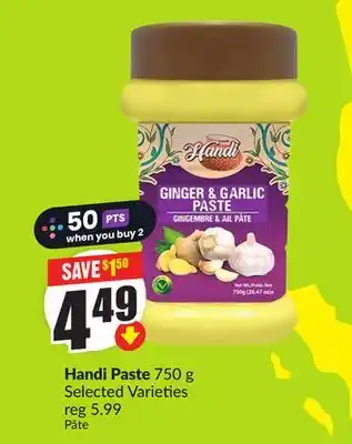 Chalo FreshCo Handi Paste 750 g Selected Varieties offer