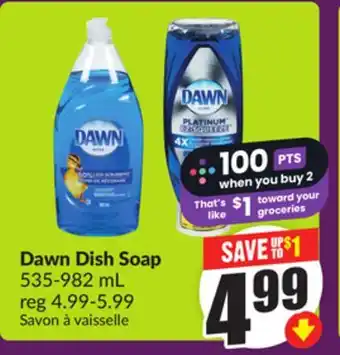 Chalo FreshCo Dawn Dish Soap, 535-982 mL offer