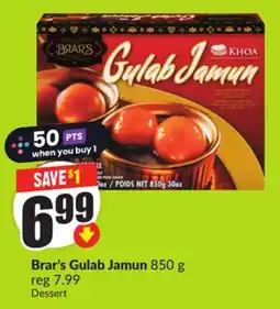 Chalo FreshCo Brar's Gulab Jamun 850 g offer