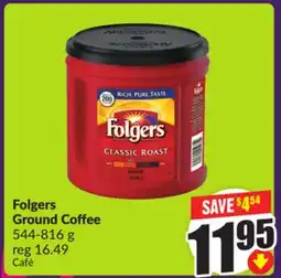 Chalo FreshCo Folgers Ground Coffee 544-816 g offer