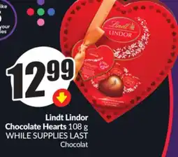 Chalo FreshCo Lindt Lindor Chocolate Hearts 108 g offer